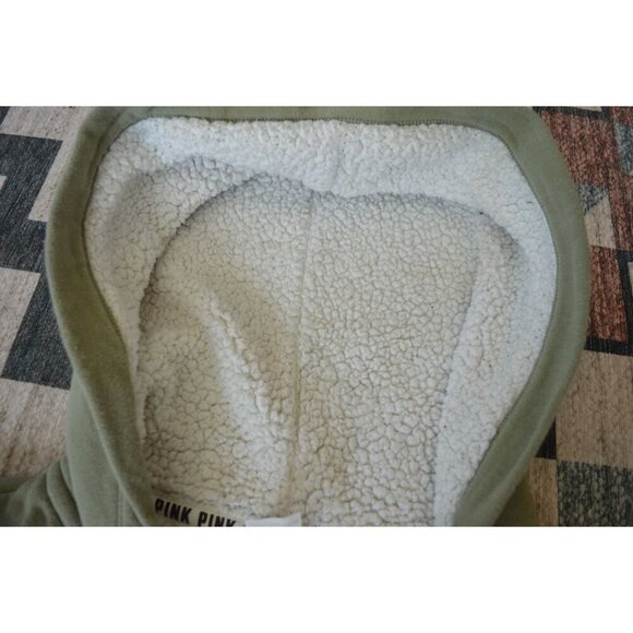 Victoria's Secret PINK Sage Green Pullover Hoodie Womens Size L Loungewear Activ - Picture 9 of 11